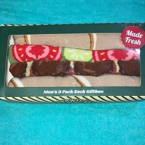 Men's 3 Pack Sock Giftbox with Sandwiches Design